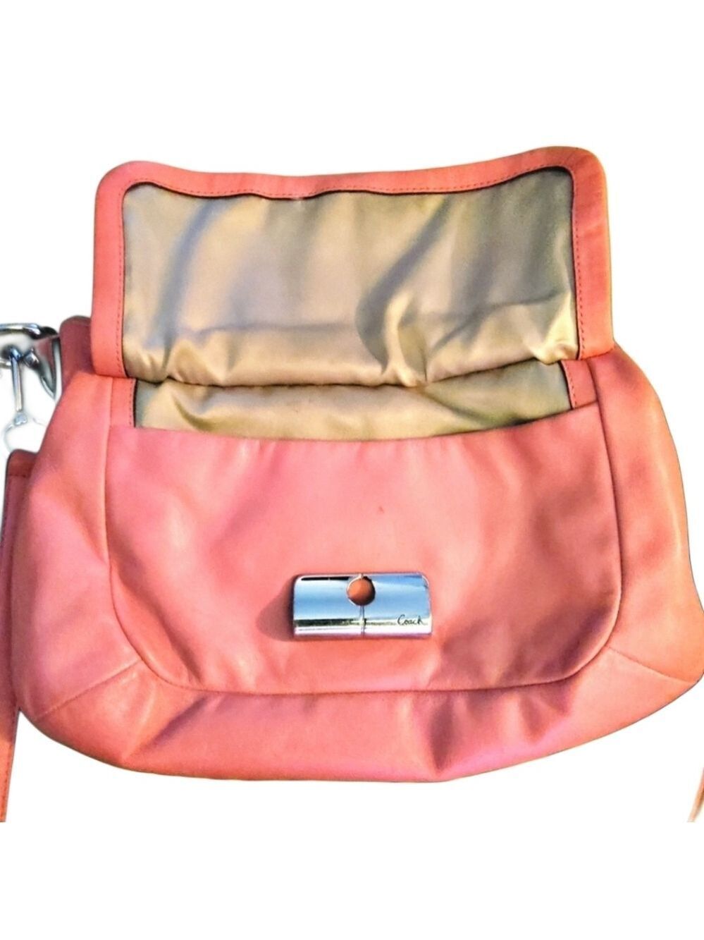 COACH AUTHENTIC CROSSBODY PINK "KRISTIN" CONVERTIBLE PURSE, PRE-OWNED - Picture 9 of 9